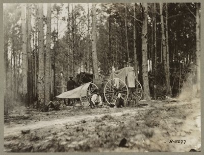 1864年のバージニア州ピーターズバーグの前でのブレイディの写真 作： Mathew B. Brady